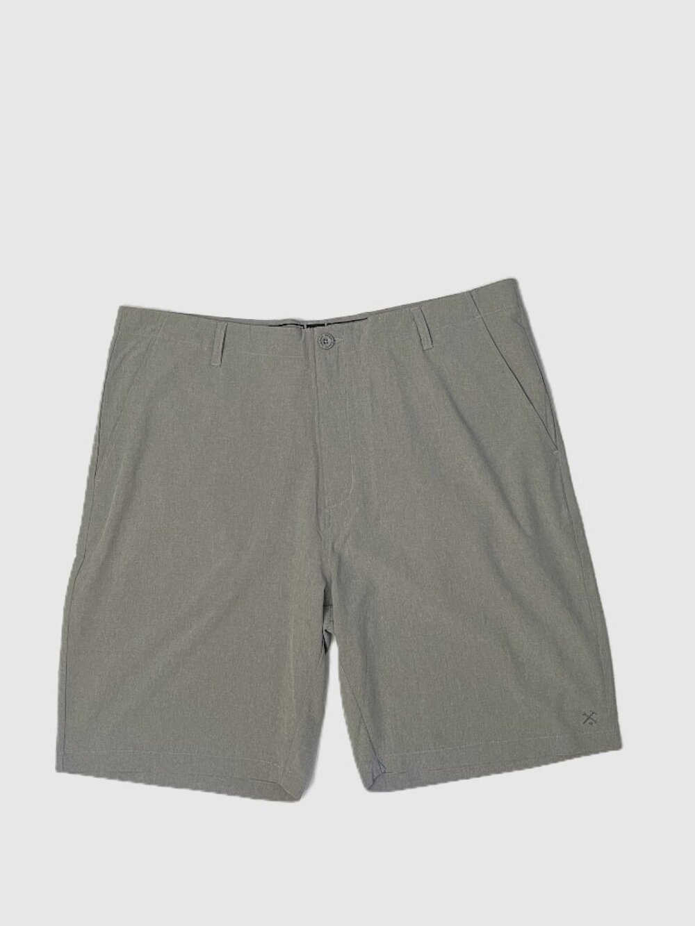 Dixxon Form and Function Shorts Men's Sz 42 Chino Shorts Gray Stretch Flat Front
